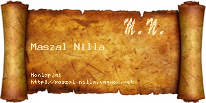 Maszal Nilla névjegykártya
